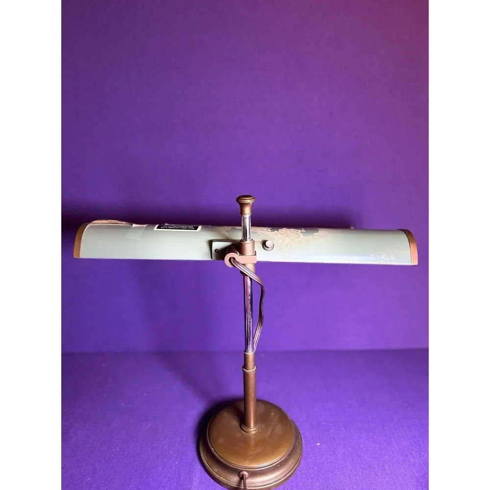 Unique Vintage MCM Banker's Kennedy Style Lamp w/ Provenance/Clippings